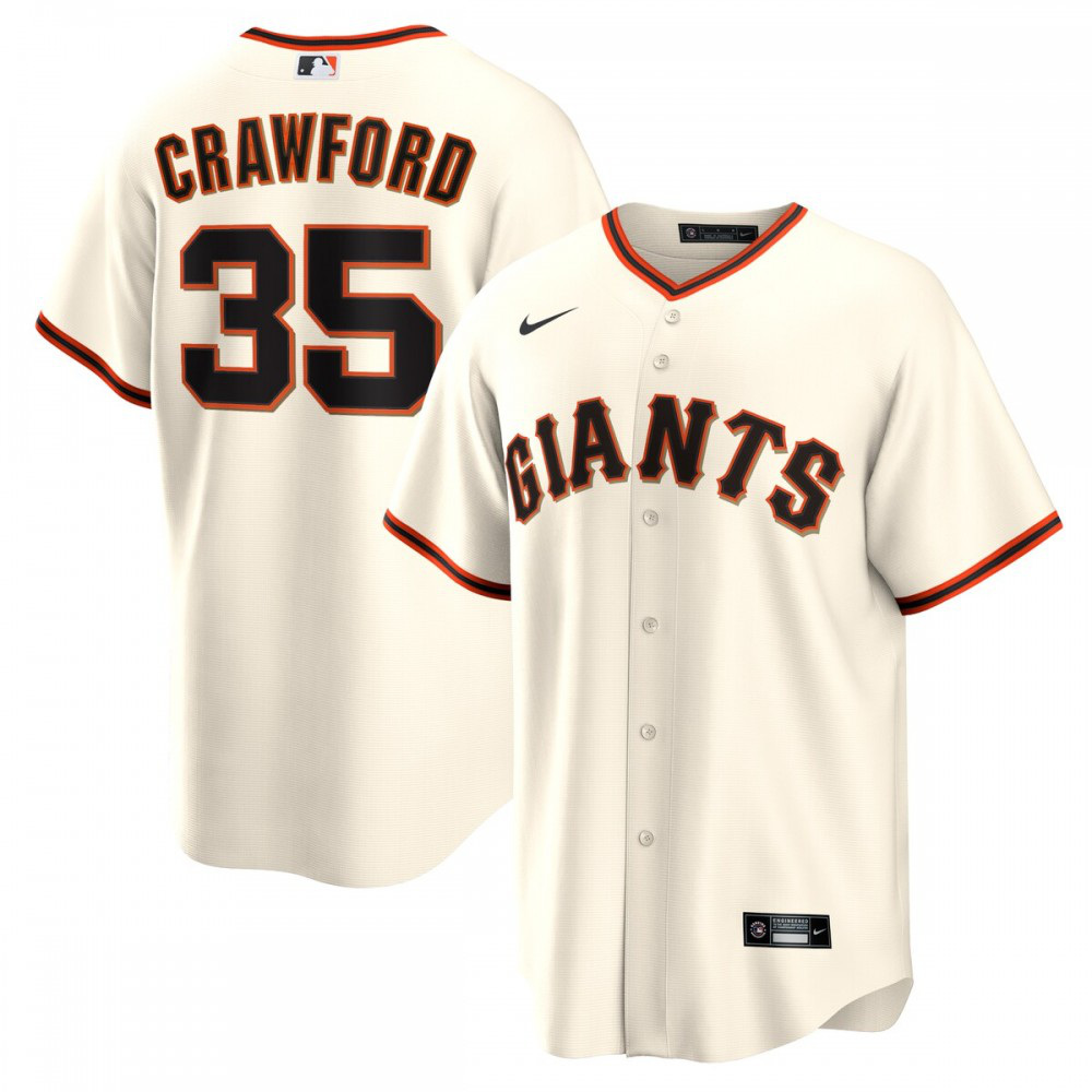Brandon Crawford San Francisco Giants Home Replica Player Name Jersey - Cream-Pro Kit Vault | Brand New 26/27 Sports Jerseys